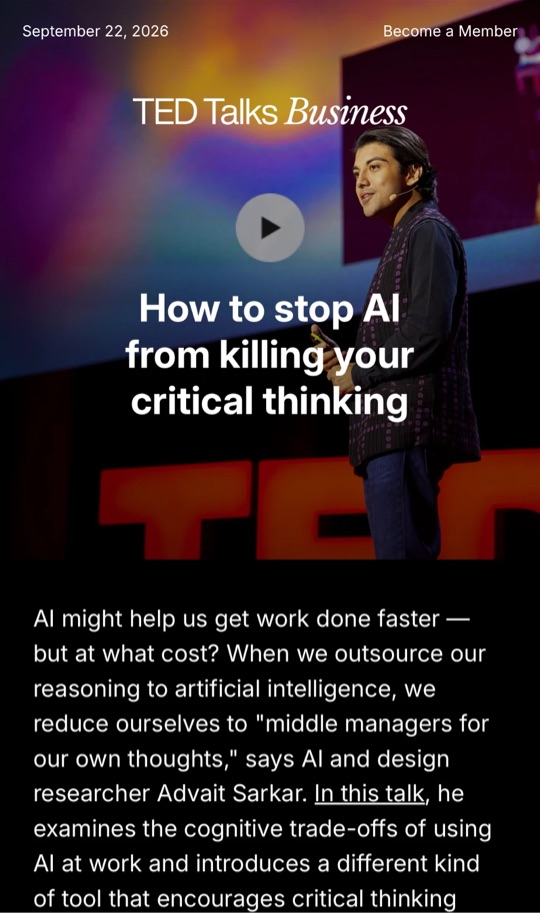 The TED Talks Business newsletter