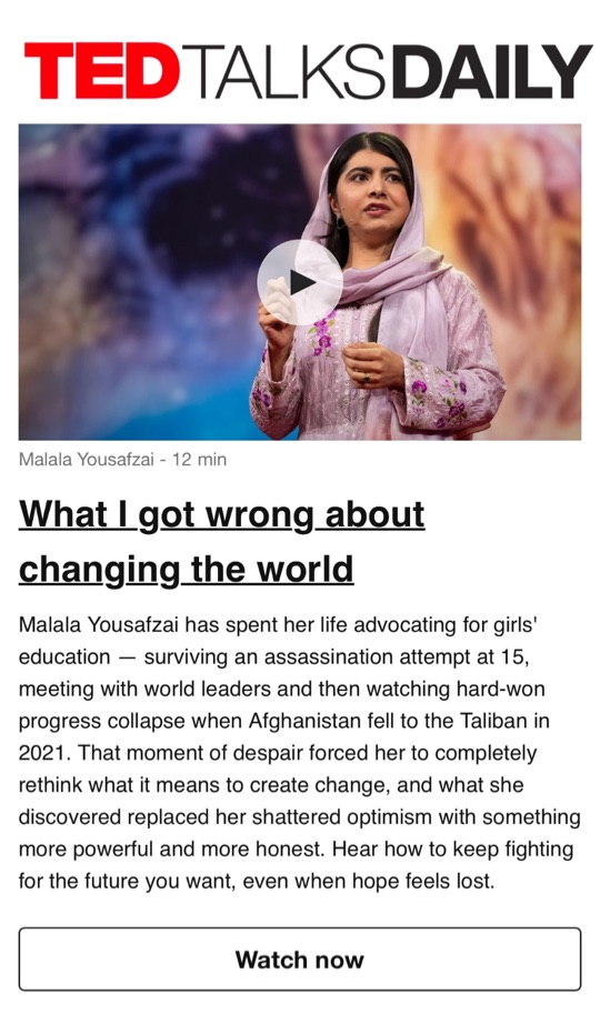 The TED Talks Daily newsletter